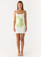Deimia Knit Mini Dress - White
