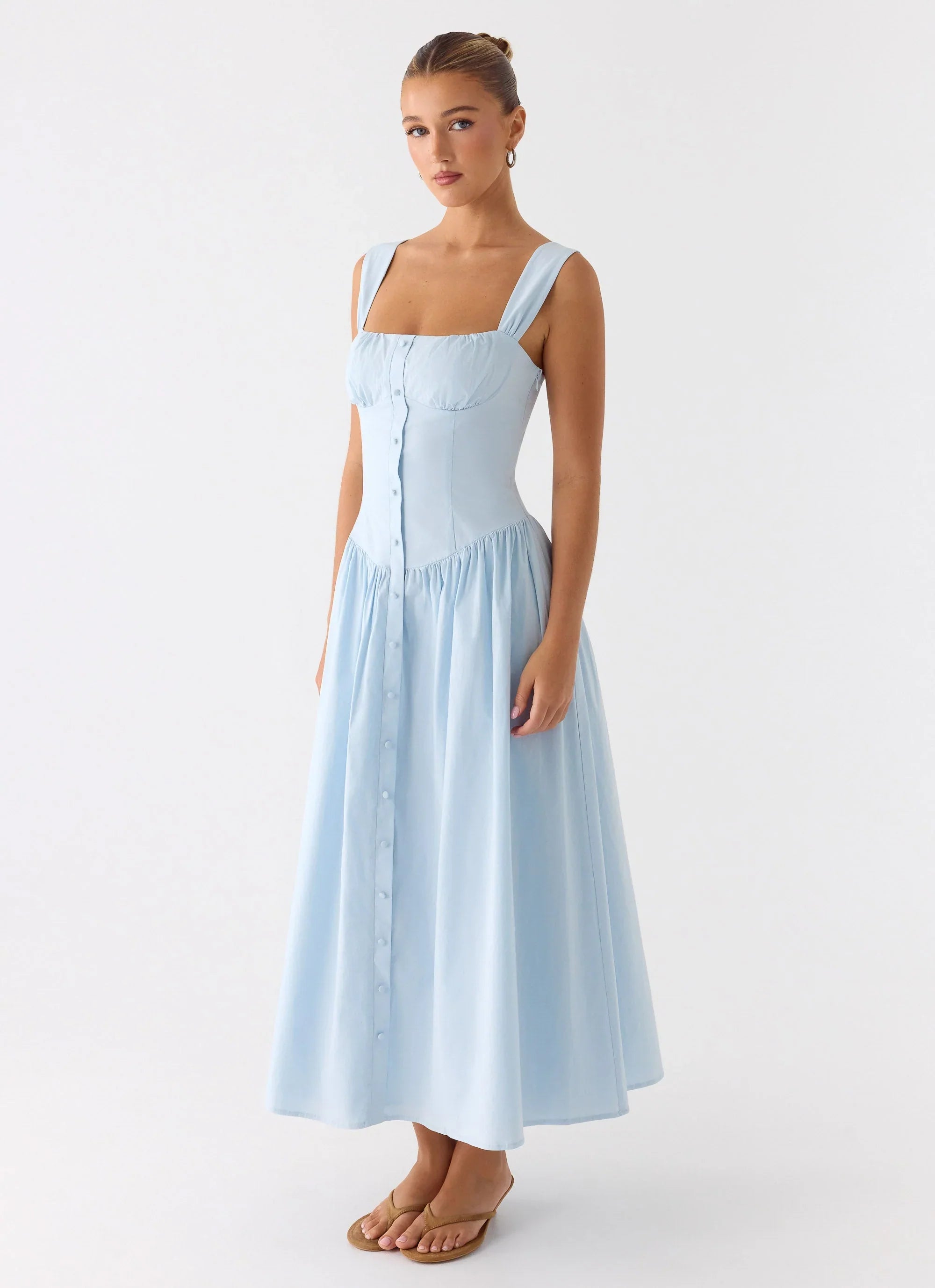 Emmalina Midi Dress - Blue