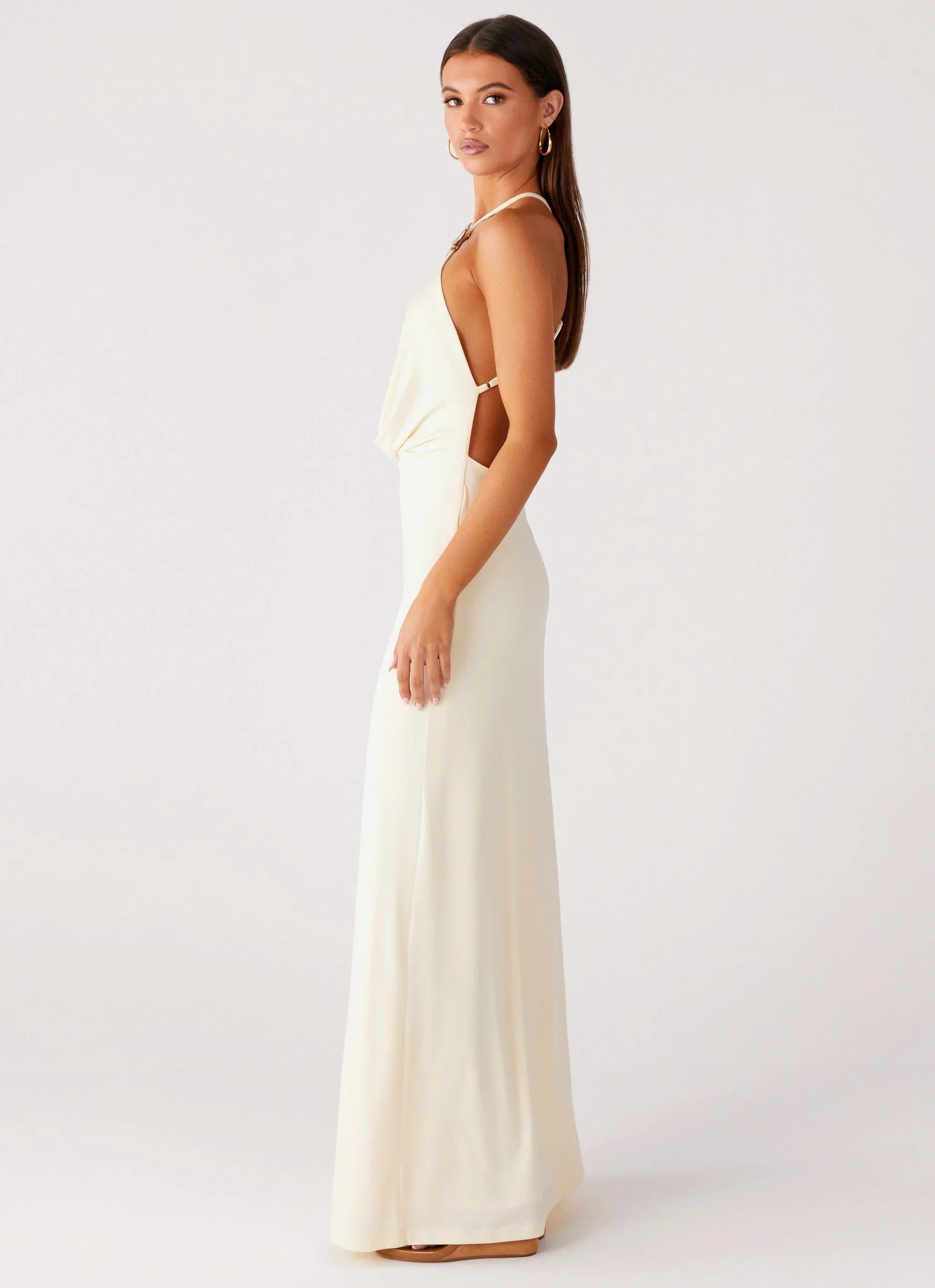 Mistlight Cowl Maxi Dress - Yellow
