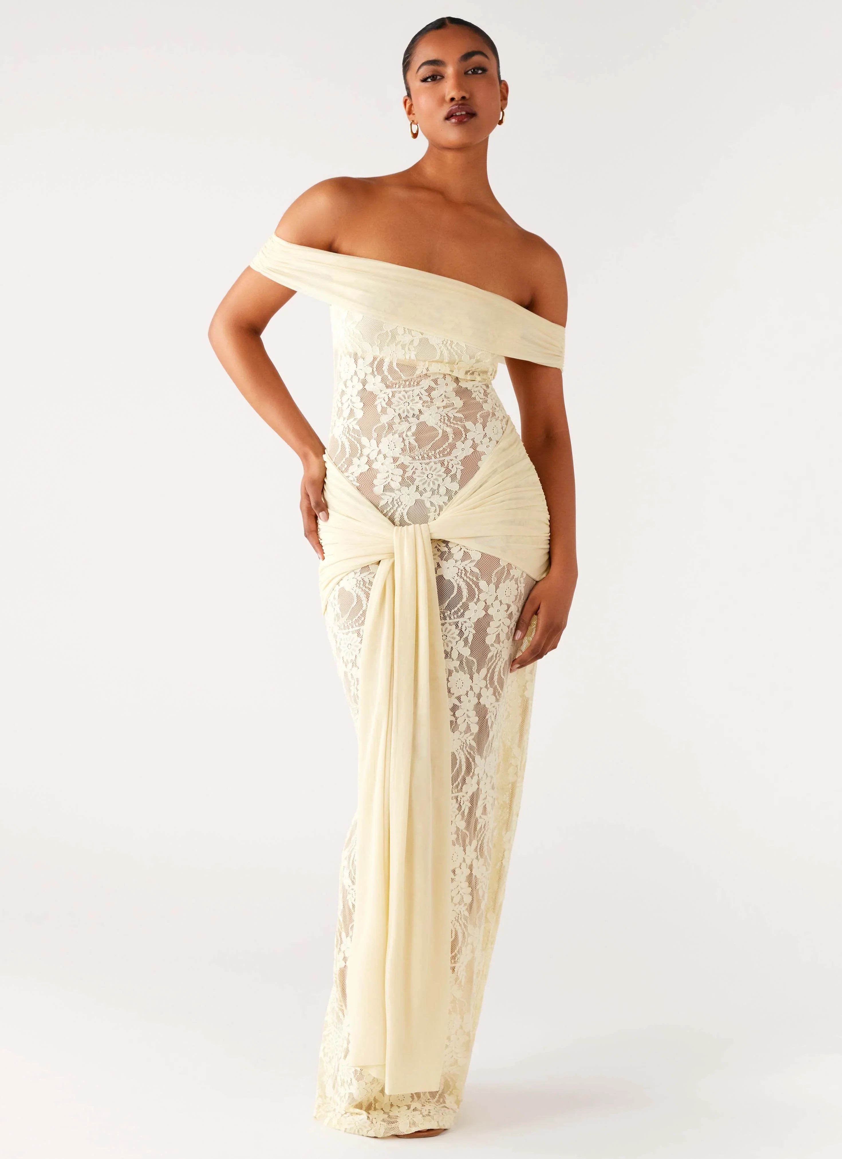 Gracie Twist Maxi Dress - Yellow