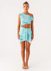 Aletta Sequin Mini Dress - Blue