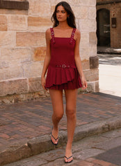 Uma Mini Dress - Cherry Red