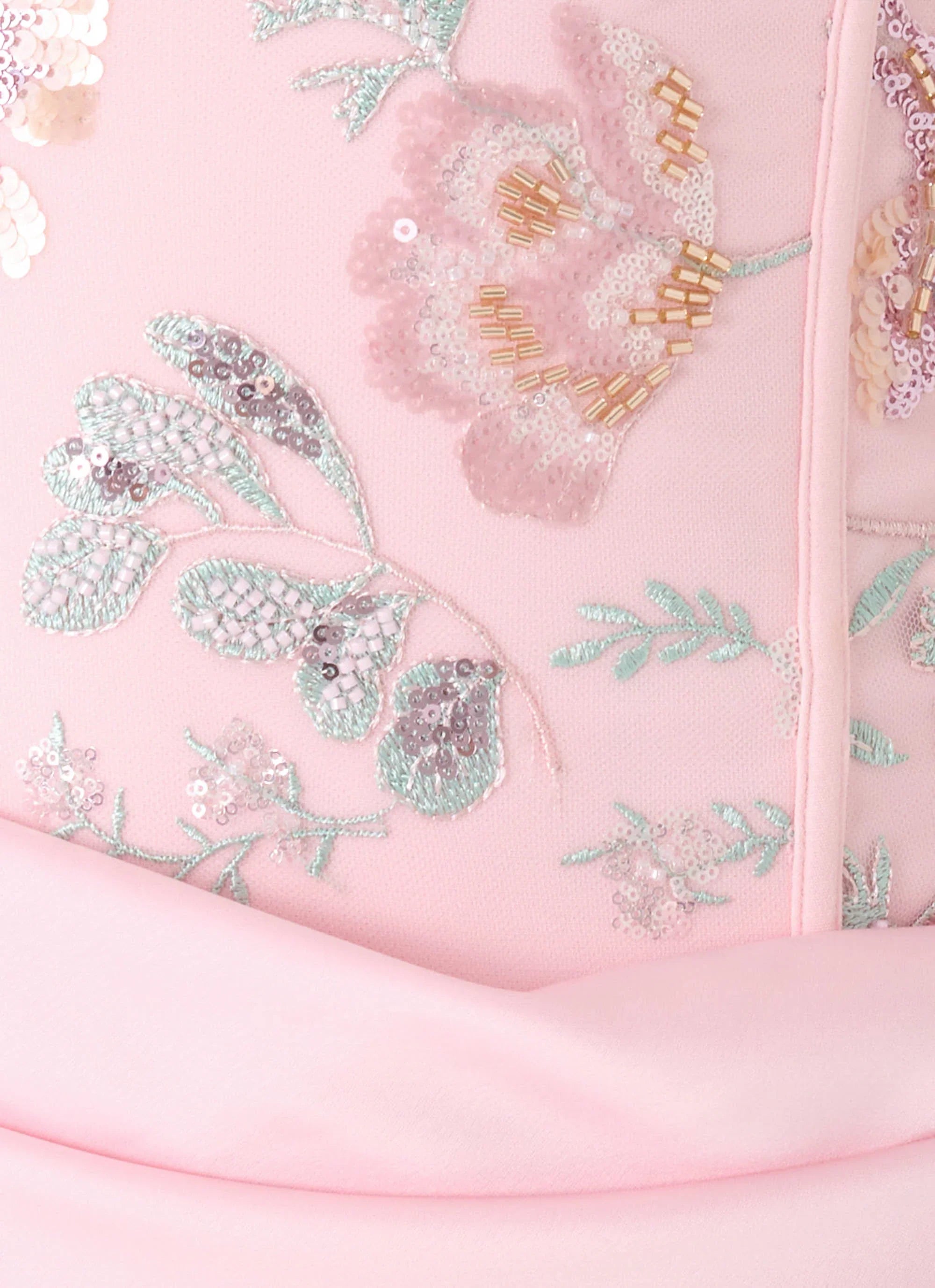 Euphoric Beaded Maxi Dress - Pink Everbloom